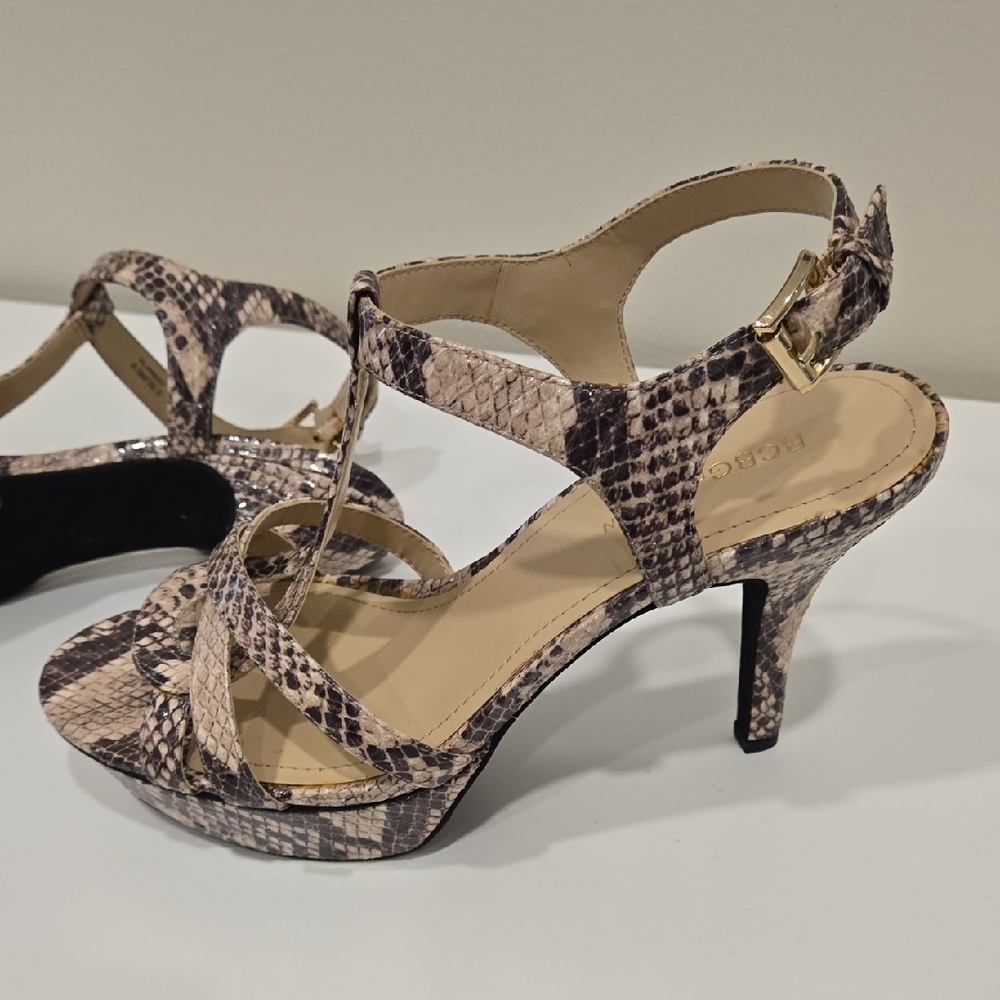 BCBGeneration Snakeskin Strappy Heels **NWOT** - Picture 8 of 9